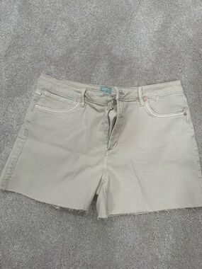 Articles Of Society Beige Cutoff Denim Shorts